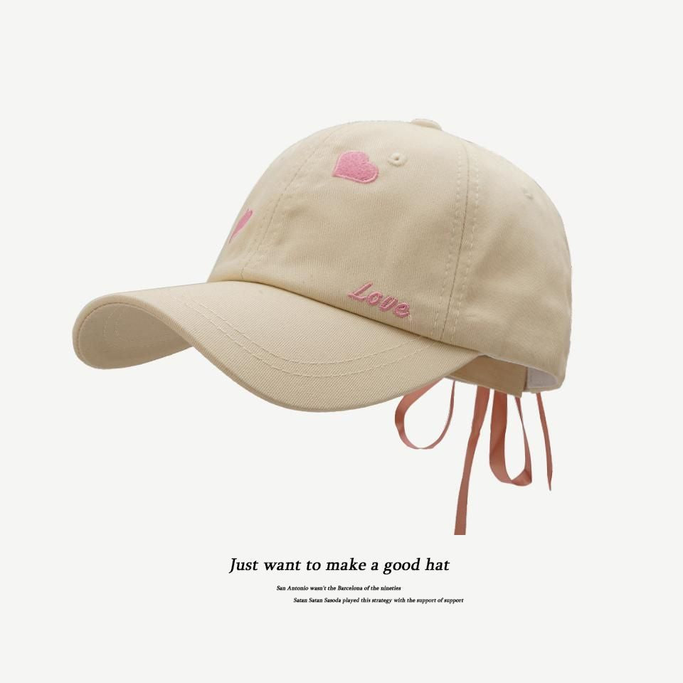 Wholesale Preppy Style Heart Embroidered Baseball Cap