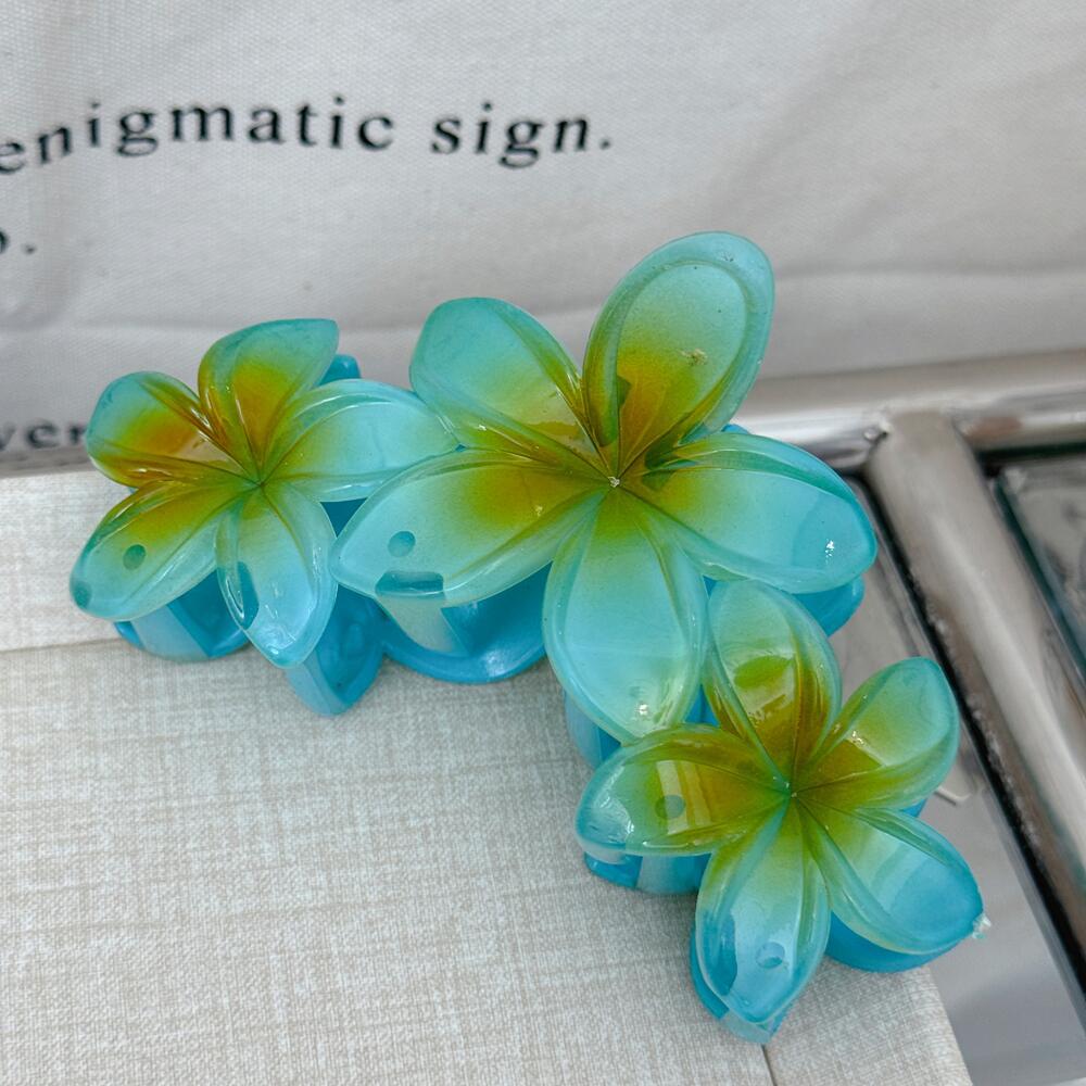 Wholesale large candy color flower hair clip three egg flower clip shark clip hair accessories