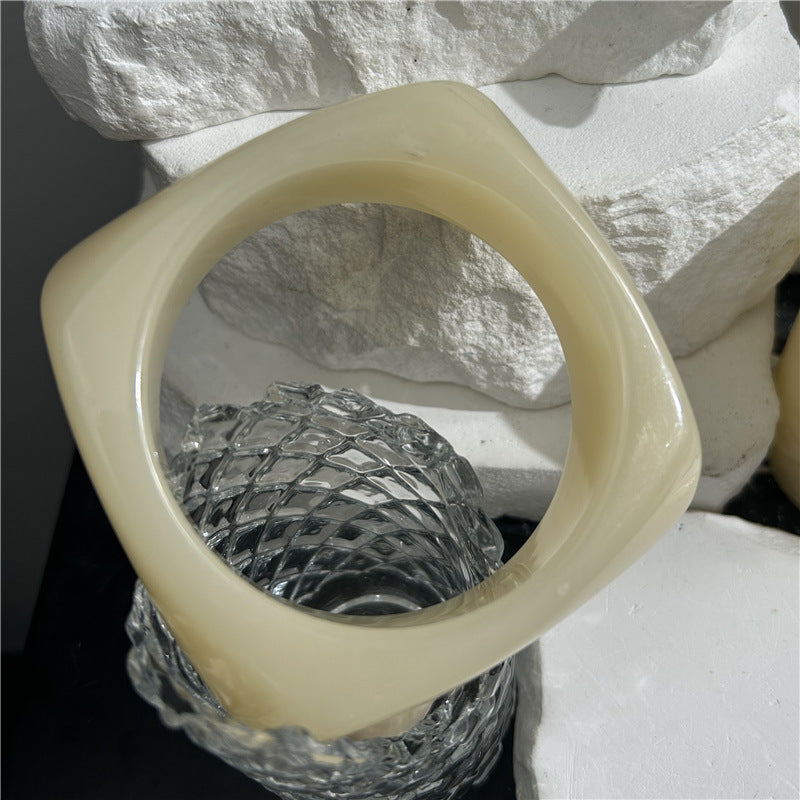 Wholesale Gradient Transparent Acrylic Bracelet Special-shaped Resin Square Bracelet