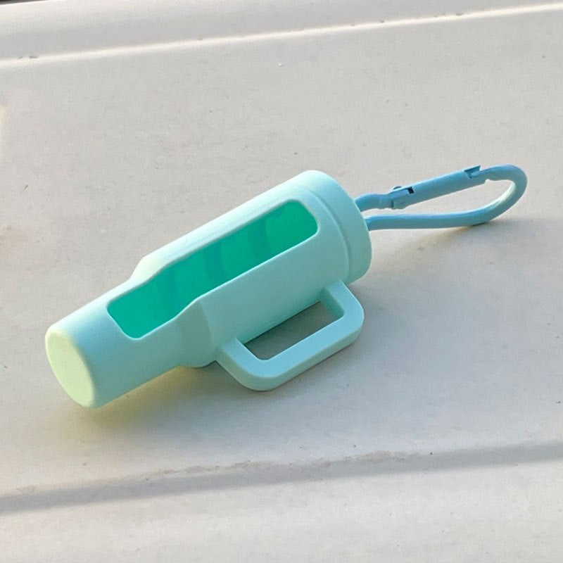 Wholesale Lipstick case silicone protective case bow lipstick bag keychain