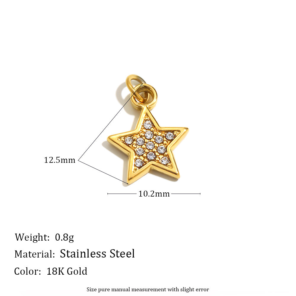 Wholesale Golden seahorse bow tie five-pointed star denim boots pendant
