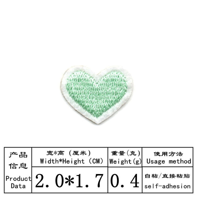 Wholesale Stylish Self Adhesive Embroidered Patches With Heart And Star Designs For Clothing Towels DIY Craft Supply