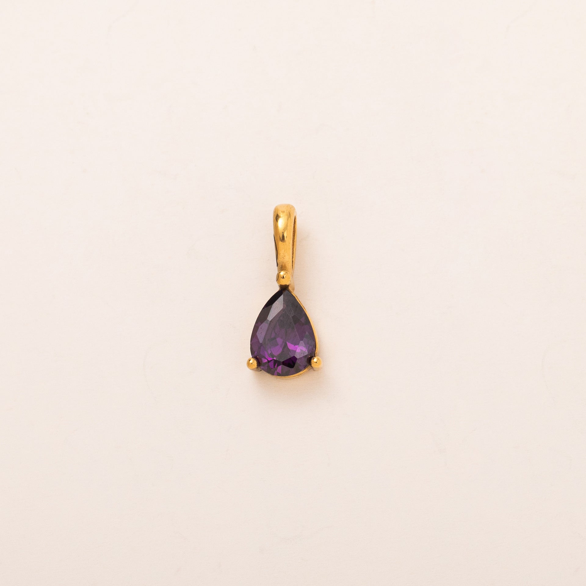 Wholesale Titanium Steel January Birthstone Drop Pendant Necklace 18K Gold Tone Stylish Jewelry Accessory For Gift And Daily Wear