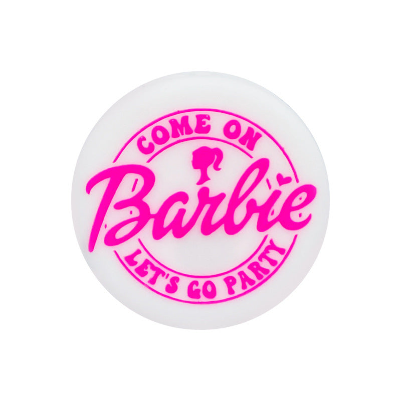 Wholesale 10pcs Colorful cartoon circular print  Focal Beads