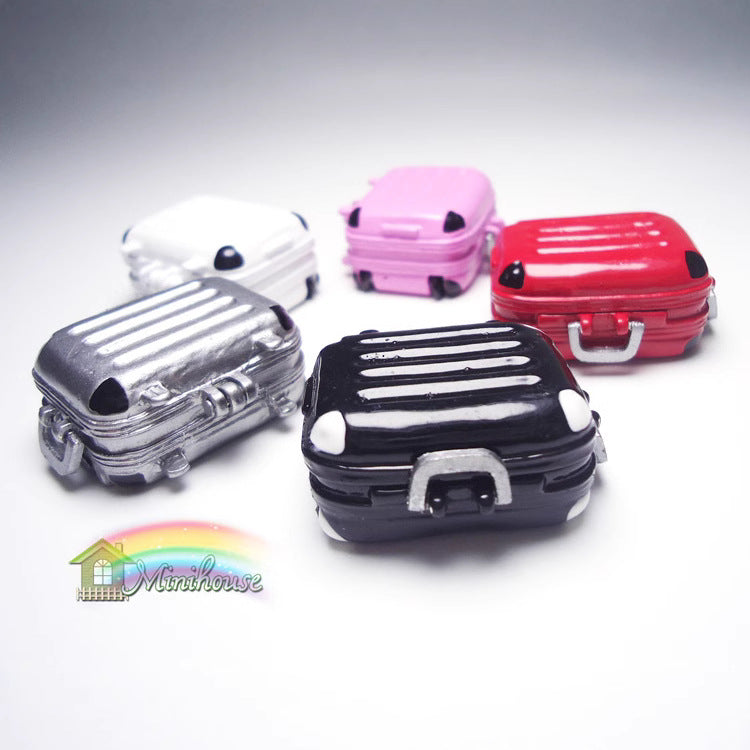 Wholesale 1:12 Dollhouse Accessories Mini Alloy Suitcase for Dollhouse