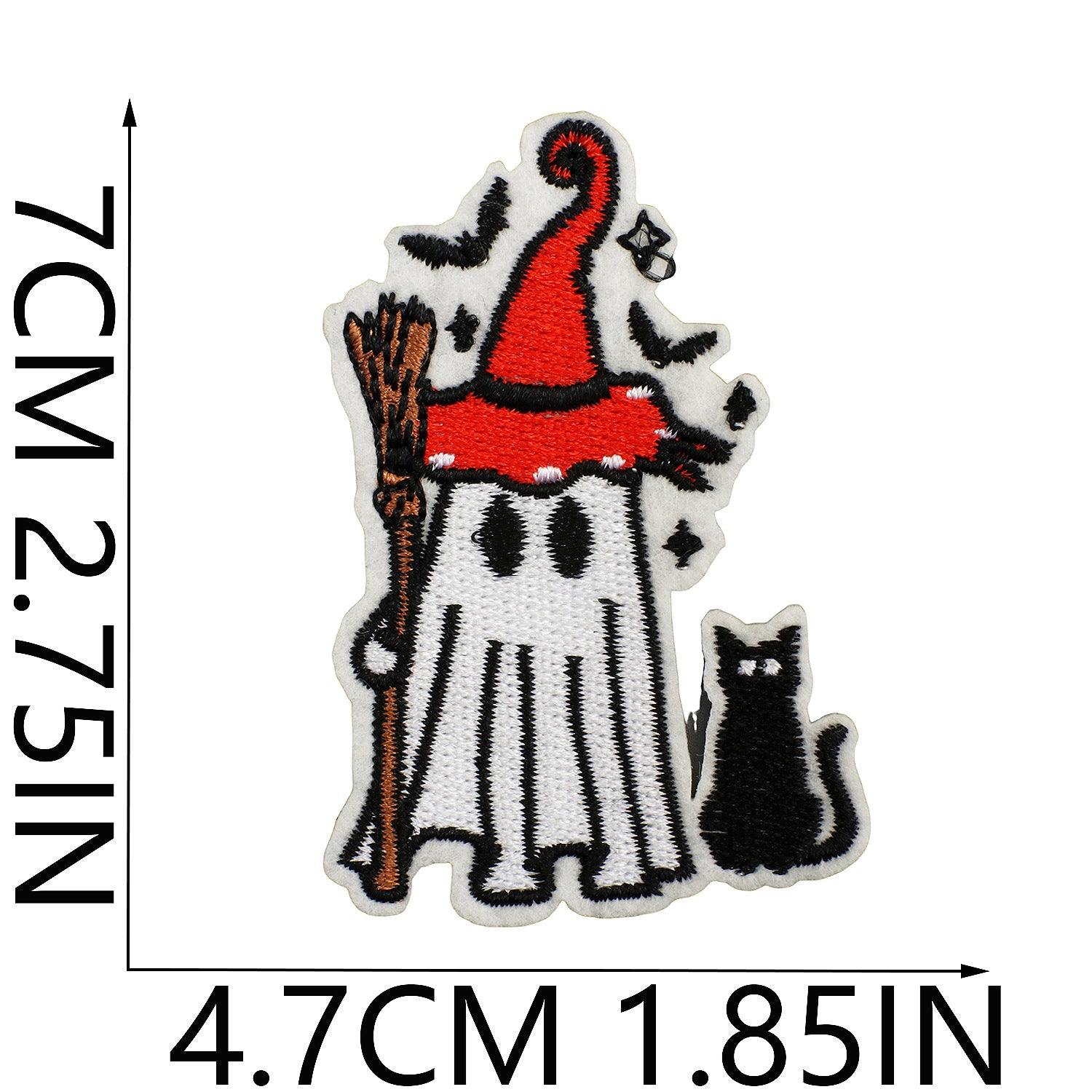 Wholesale  Ghost Witch Embroidered Patches For Clothing Bicycle Bag Decorative Gift