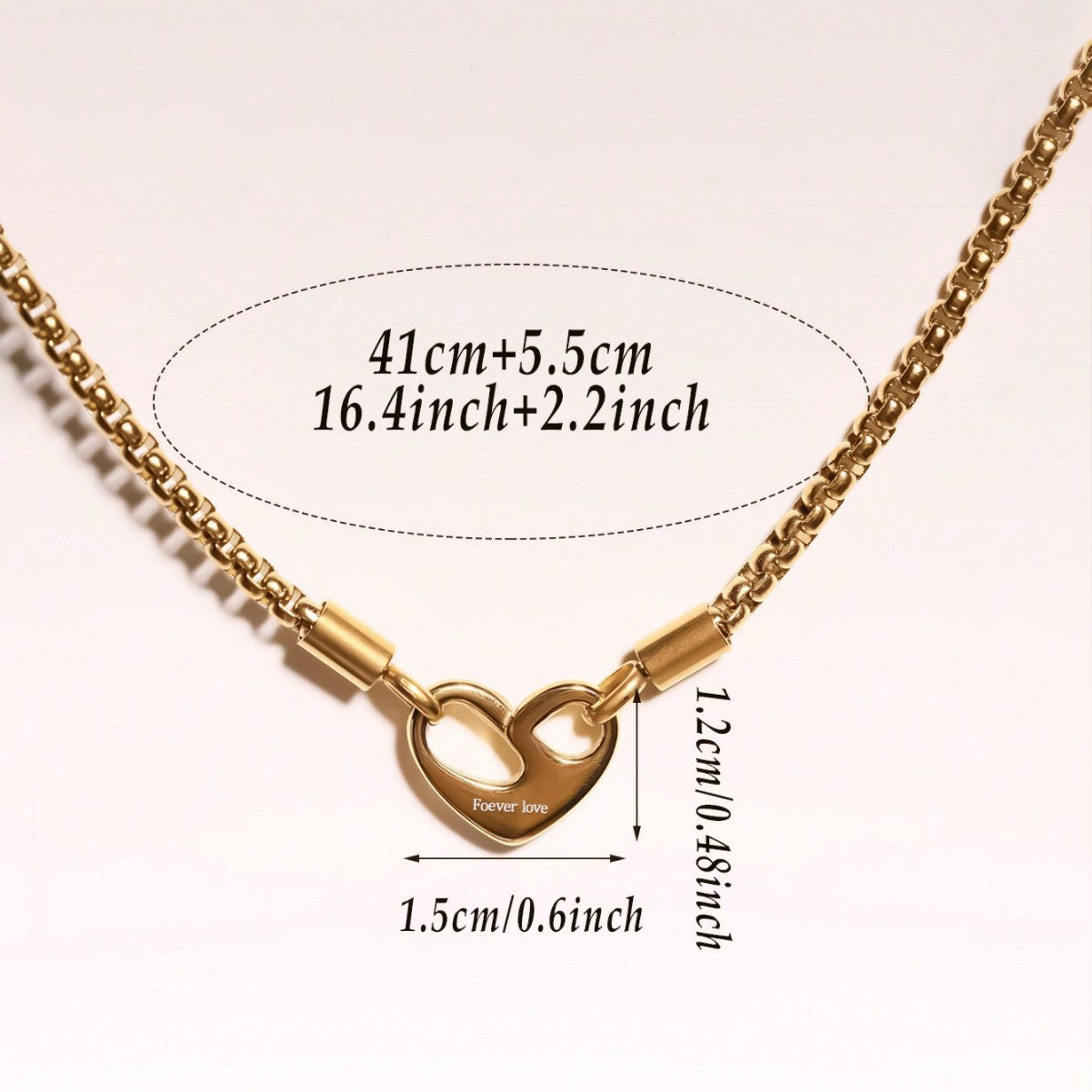 Wholesale High-grade Valentine's Day Titanium Steel Necklace Forever Love Love Stainless Steel Clavicle Chain