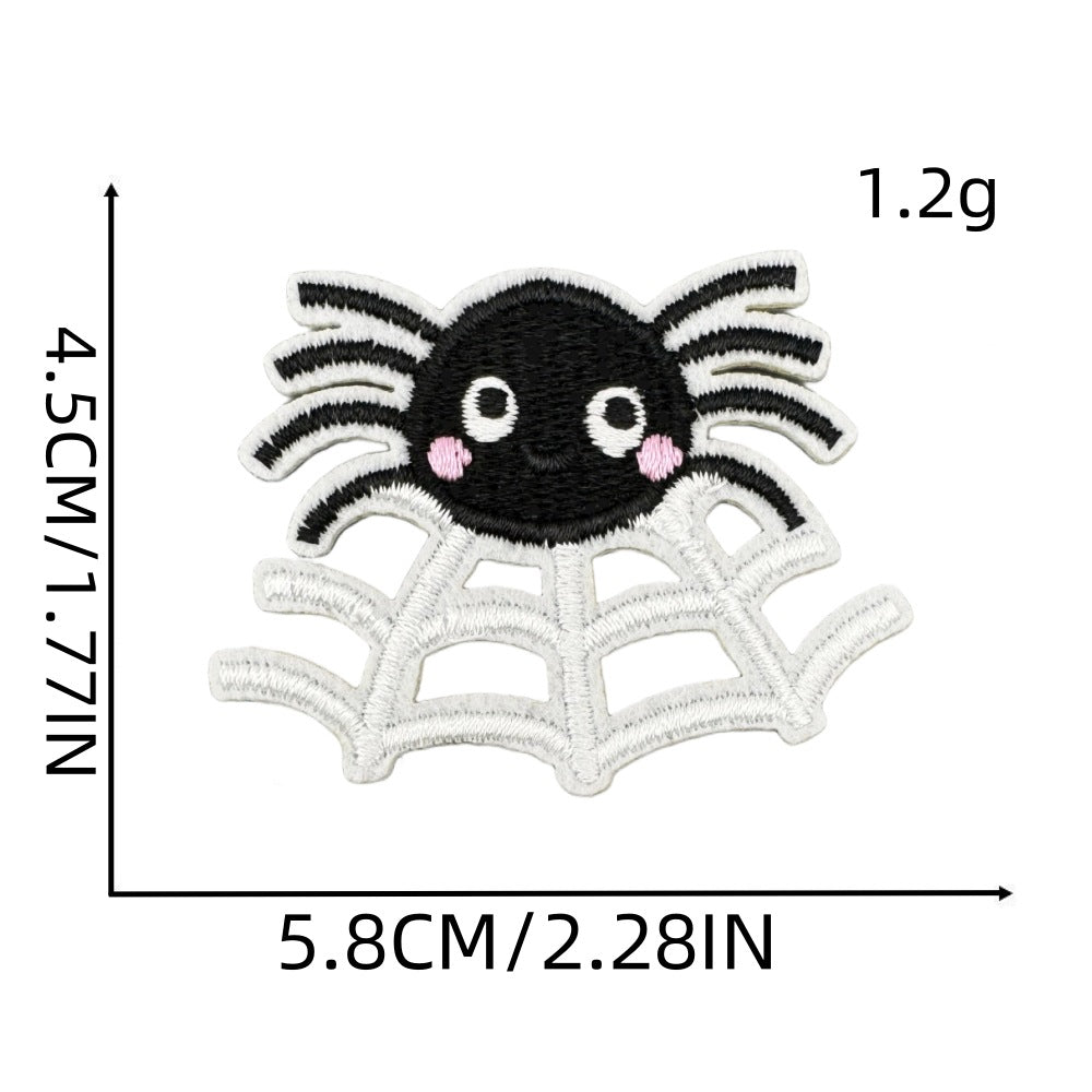Wholesale  Embroidered Patch Polyester Thread Pumpkin Bat Ghost Castle Design Decorative Fashion Accessory Gift