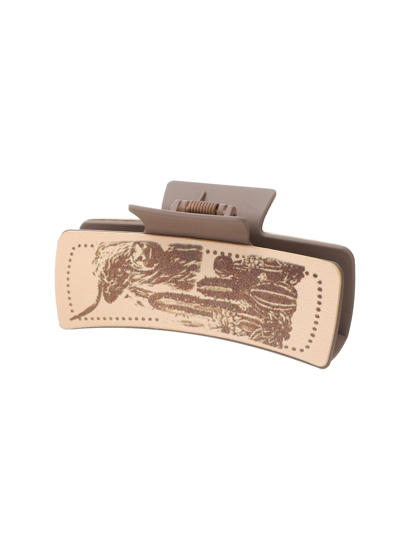 Wholesale Western Denim Wind Cow Head Printing Leather Shark Clip Hair