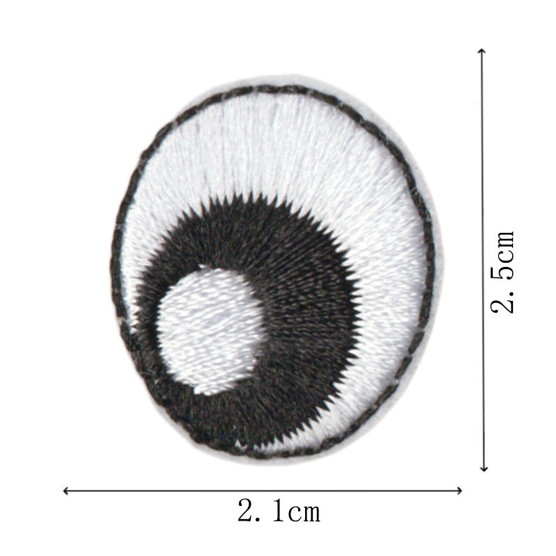 Wholesale Embroidered Cartoon Eye Patches Iron On DIY Decorative Accent For Towels Clothing Craft Supply