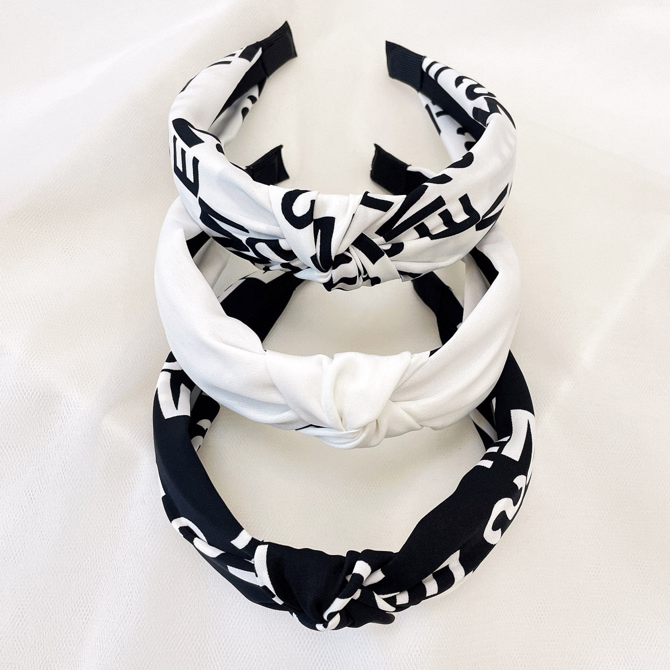 Wholesale Fabric flower cross knot wide edge headband