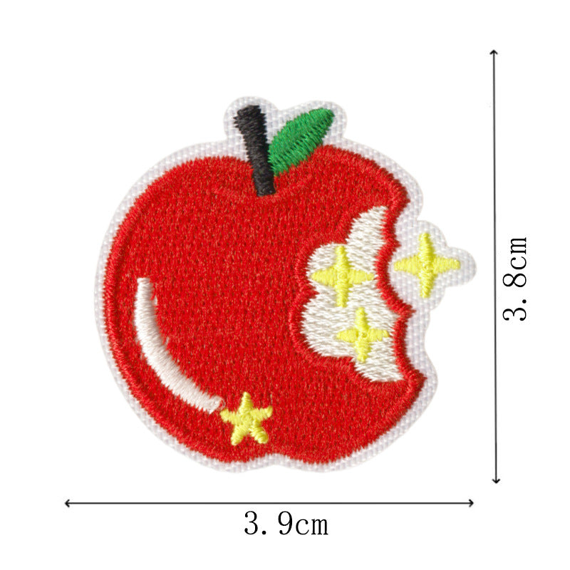Wholesale Polyester Cotton Embroidered Cherry Patch Set Iron On Sew On Decorative Accent For ets School Uniforms And Bags