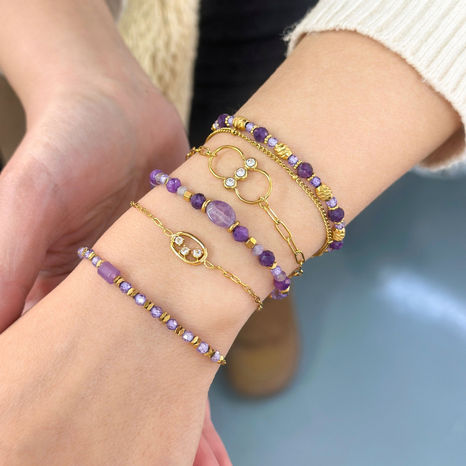 Wholesale natural jasper stone bracelet