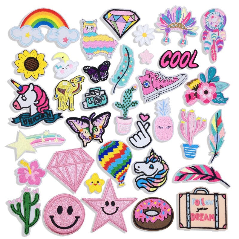 Wholesale Polyester Iron On Astronaut Embroidery Patches Space Rocket Planet Decorative Badges For Clothing Everyday Use