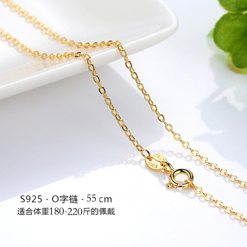 Wholesale Clavicle chain gold plated silver chain bare chain