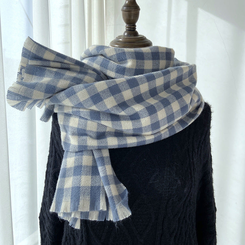 Wholesale 2023 Winter Plaid Imitation Cashmere Warm Scarves