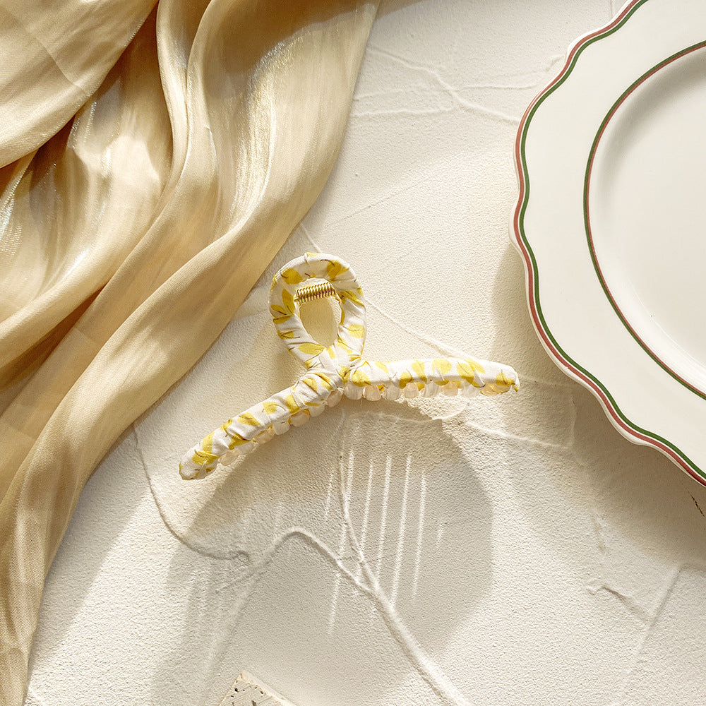 Wholesale 10pcs Girly Flowers Spring Two Color Fabric Candy Color Shark Clip Barrette