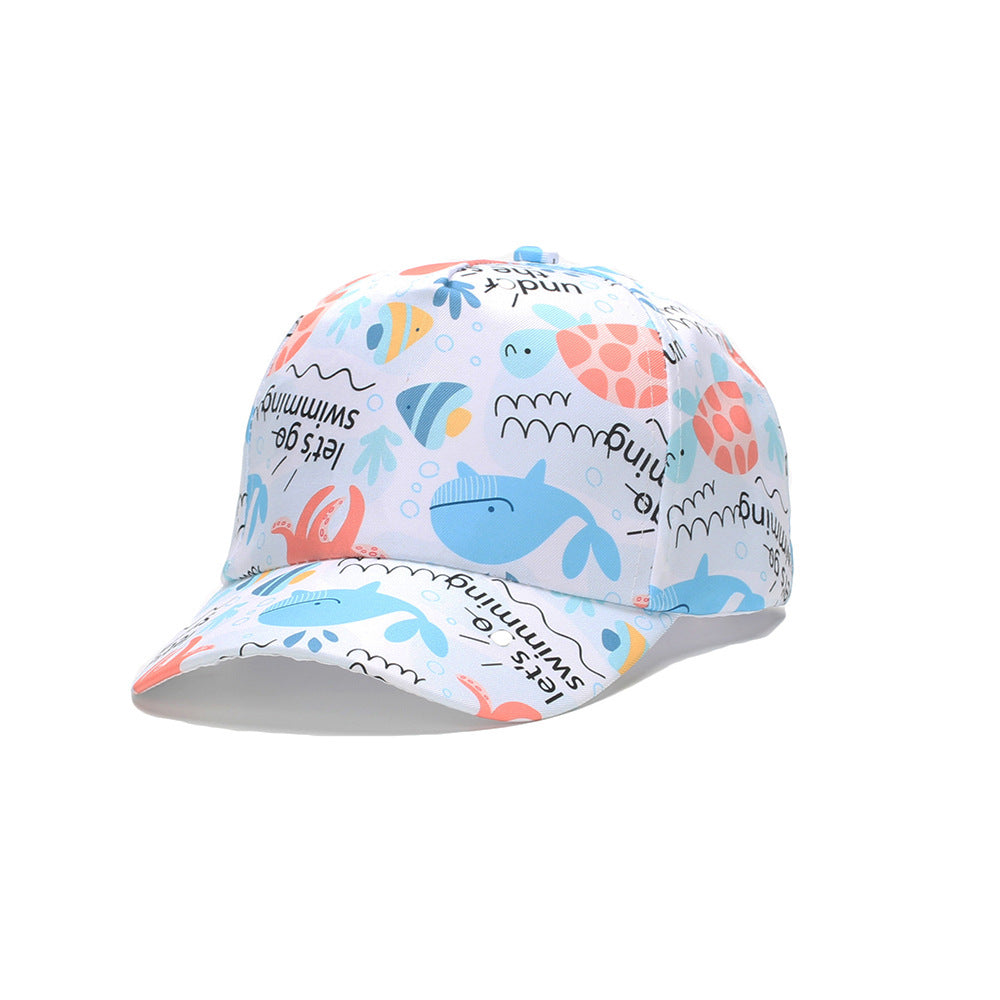 Wholesale Cotton Polyester Cartoon Animal Fruit Print Kids Baseball Cap