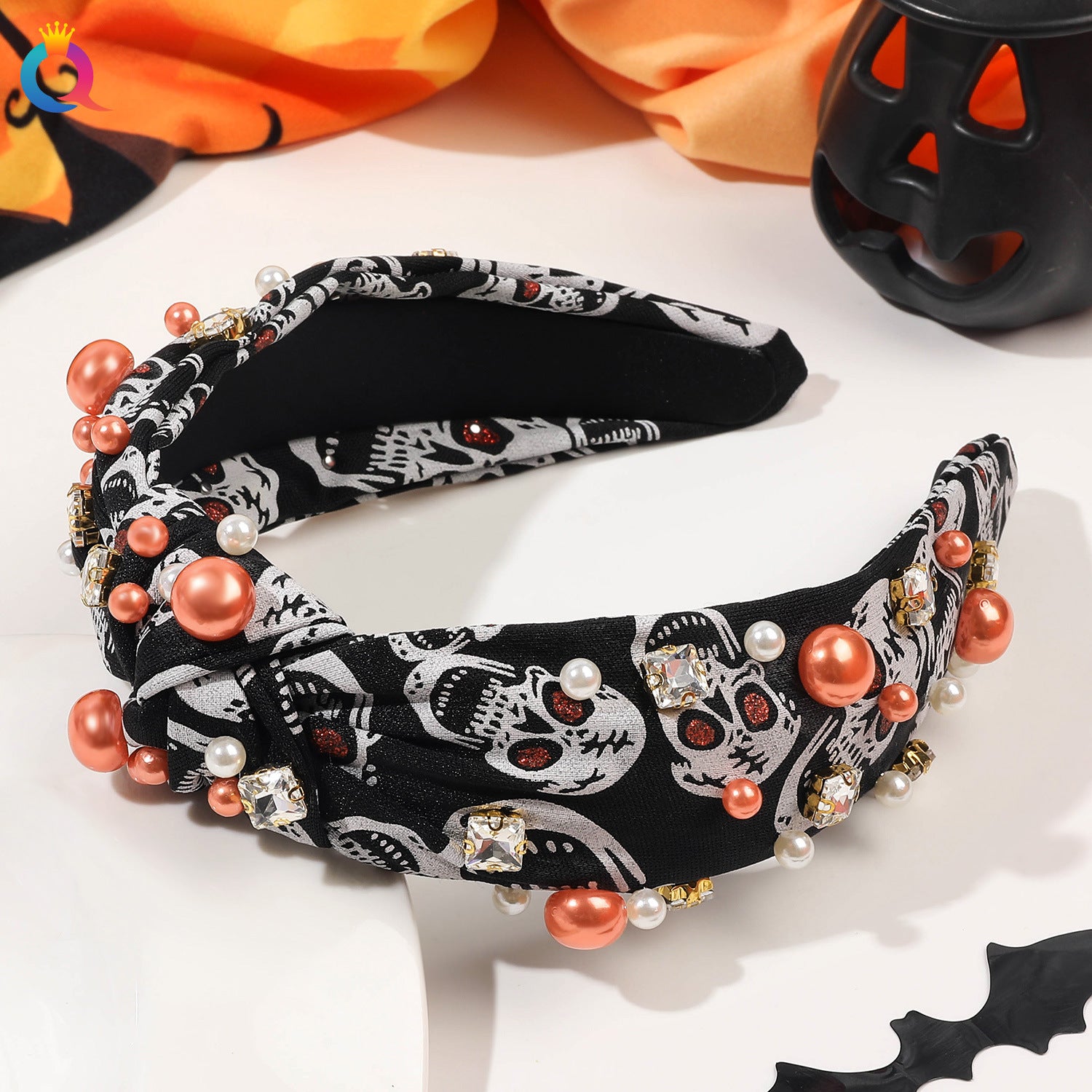 Wholesale Halloween Diamond Pearl Headband