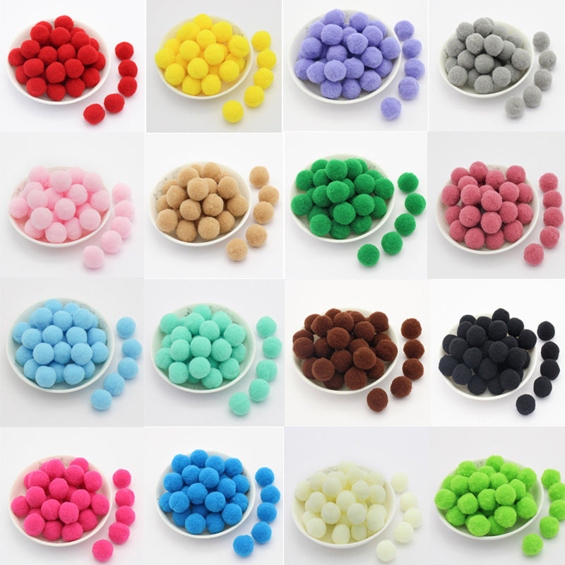 Wholesale 8mm diy handmade materials headdress accessories high elastic wool ball colorful wool ball no hole