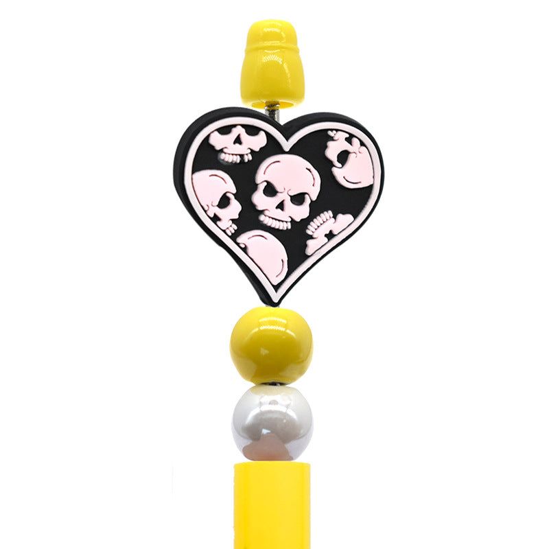 Wholesale 100pcs Creative DIY Halloween Skull Soft Beads