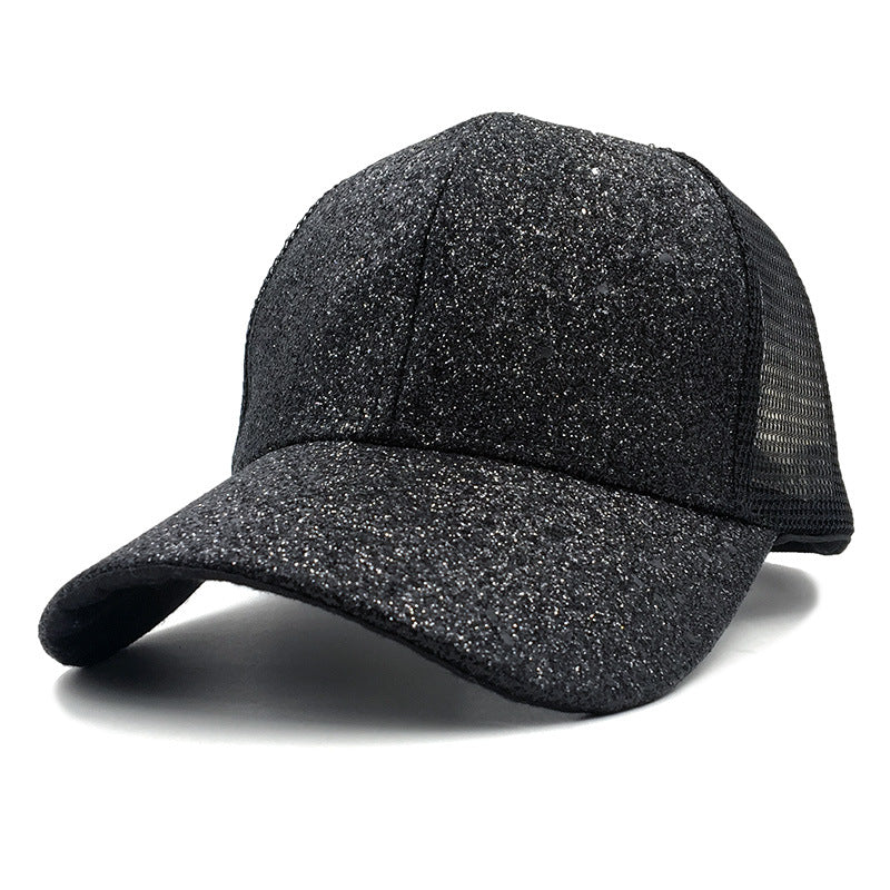 Wholesale Cotton Breathable Sequin Mesh Hat