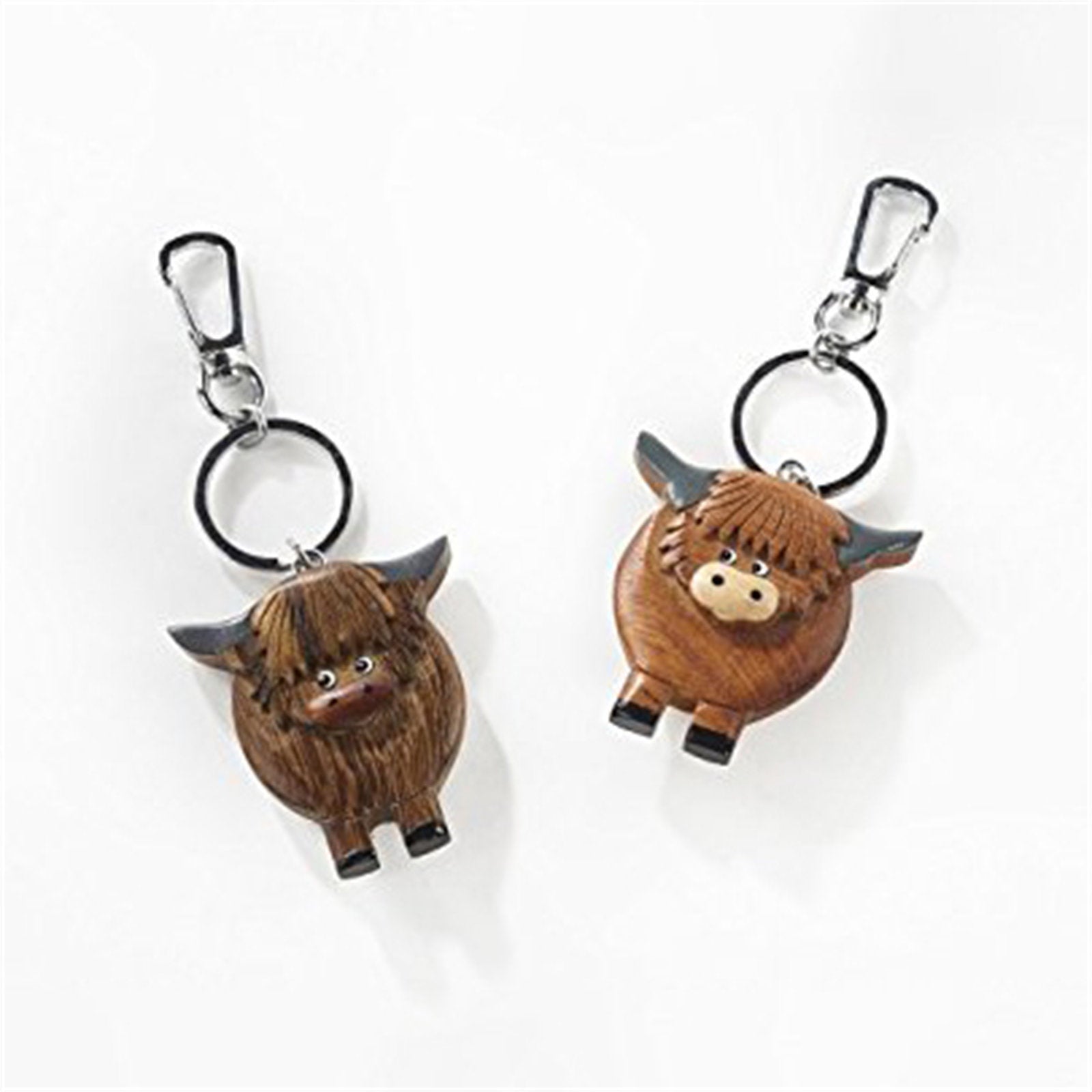 Wholesale Wooden Highland Cattle Keychain