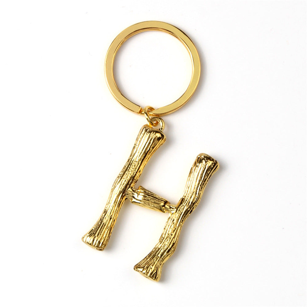 Wholesale Creative 26 English Letters Zinc Alloy Keychain