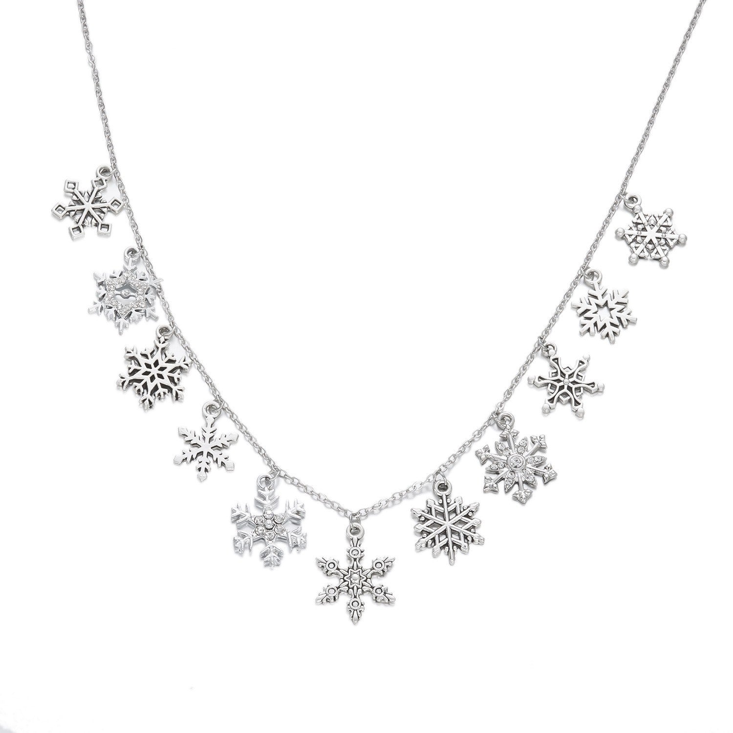 Wholesale Snowflake Reindeer Snowman Christmas Tree Necklace