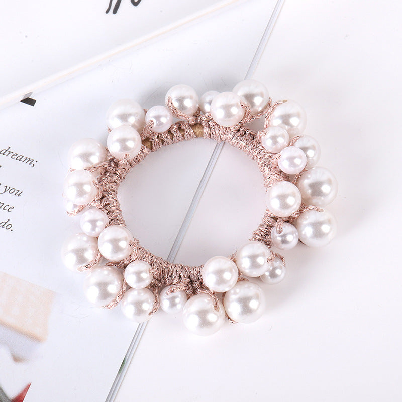 Wholesale Rhinestone Hair Pearl Scrunchies