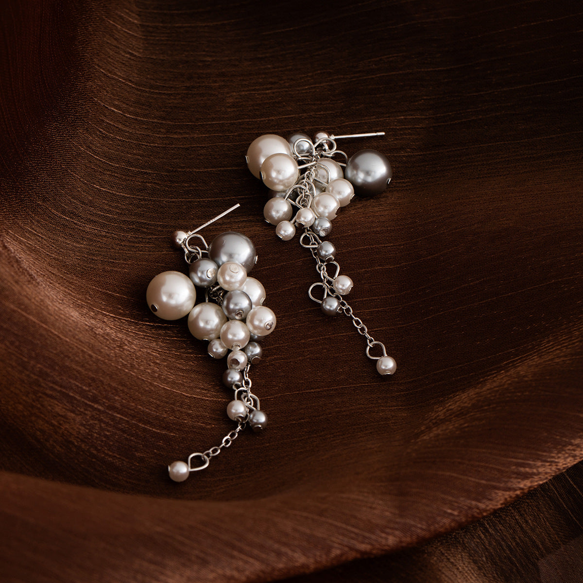 Wholesale French Pearl Tassel Long Earrings