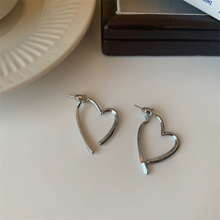 Wholesale Heart Cross Earrings for Women Niche Design Retro Stylish Earrings
