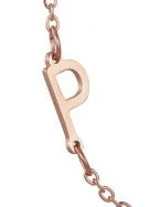 Wholesale 26 Alphabet Gold Up and Down Hole Stainless Steel Necklace