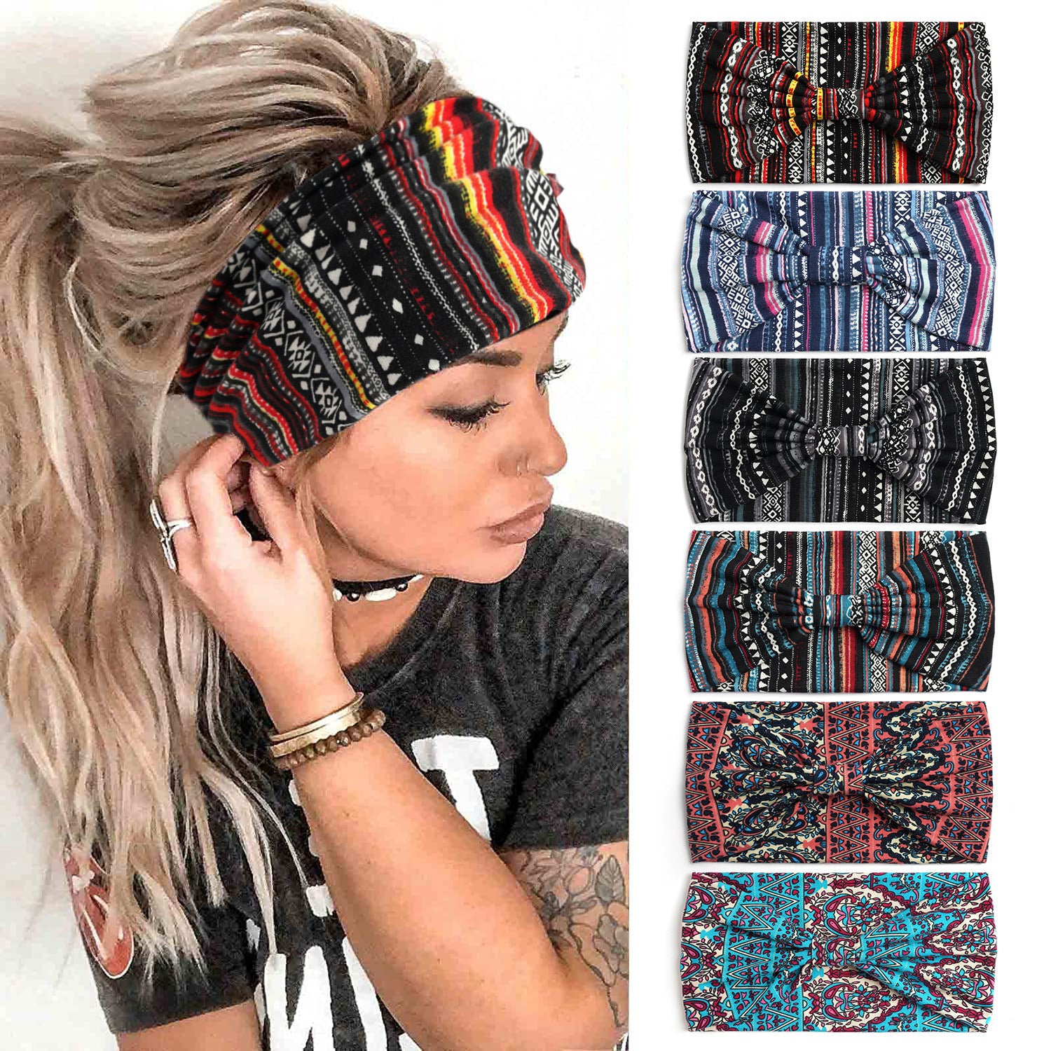 Wholesale Bohemian Yoga Exercise Anti Sweat Fabric Headband