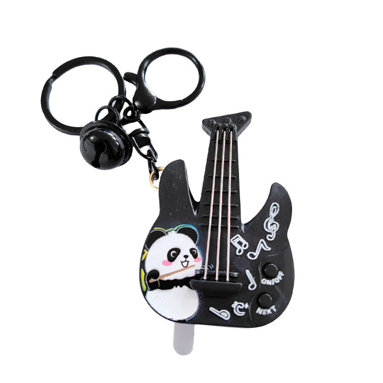 Wholesale Plastic Cartoon Animal Guitar Keychains