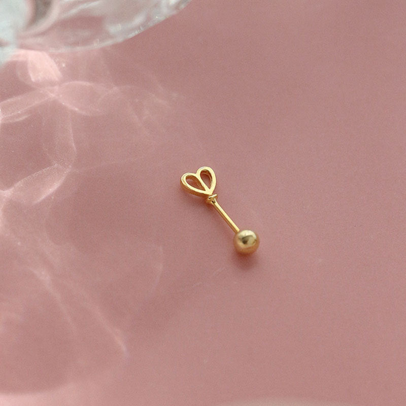 Wholesale 925 Silver Heart-shaped Screws Earrings