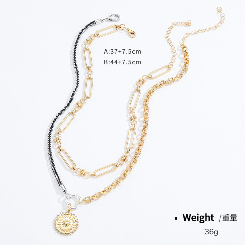 Wholesale Multi-layered Snake Cross Necklace