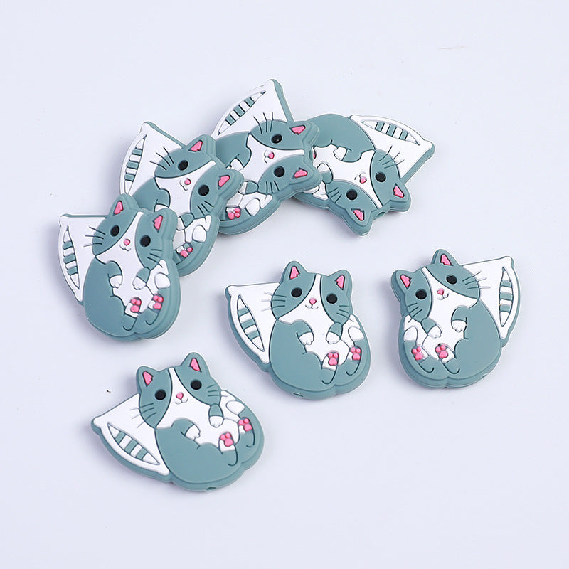 Wholesale 20PCS Kitten Silicone Beads