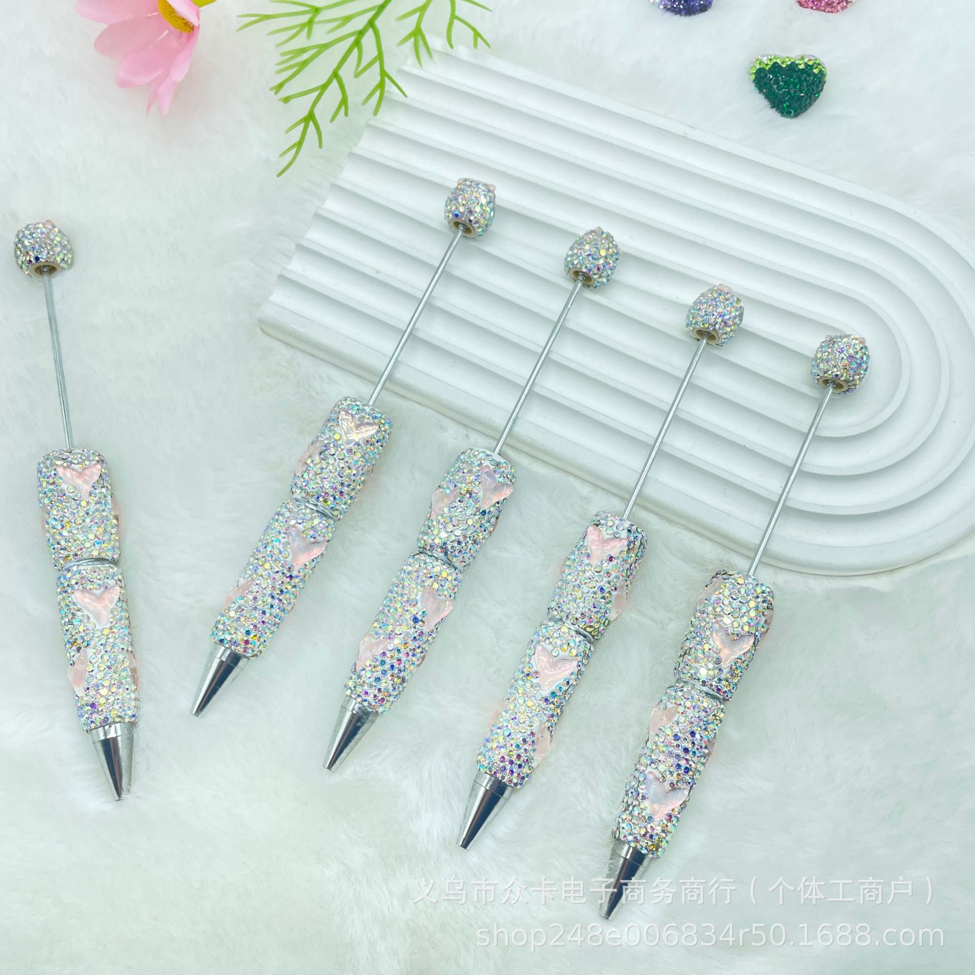 Wholesale 10pcs  Fishtail Cute Rabbit Full Drill DIY Fancy Beadable Pens