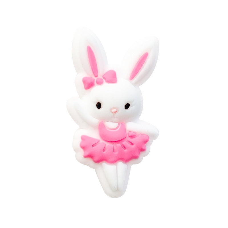 Wholesale 10pcs Creative Bunny Beads DIY Focal Beads