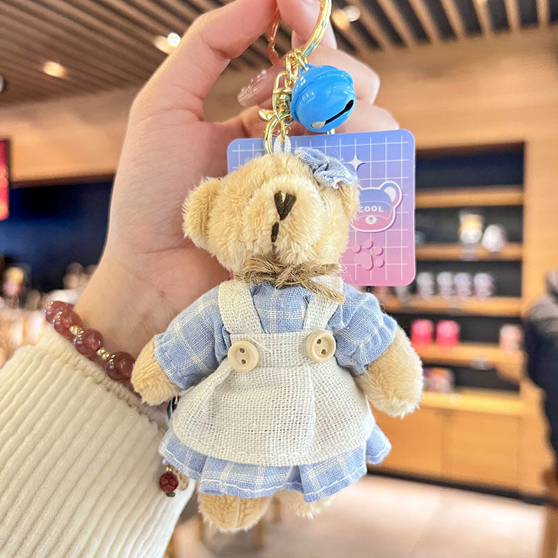 Wholesale Cute Teddy Bear Doll Plush Ball Keychain