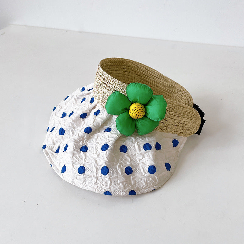 Wholesale Cotton Summer Kids Quick-dry Flower Empty Top Hat