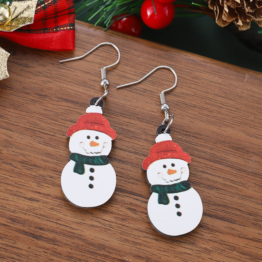 Wholesale Cute Christmas hat,  f,  snowman pendant earrings