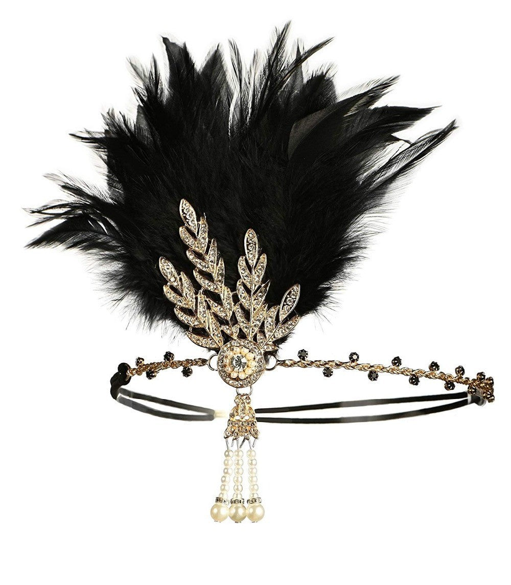 Wholesale Pearl Feather Alloy Headband