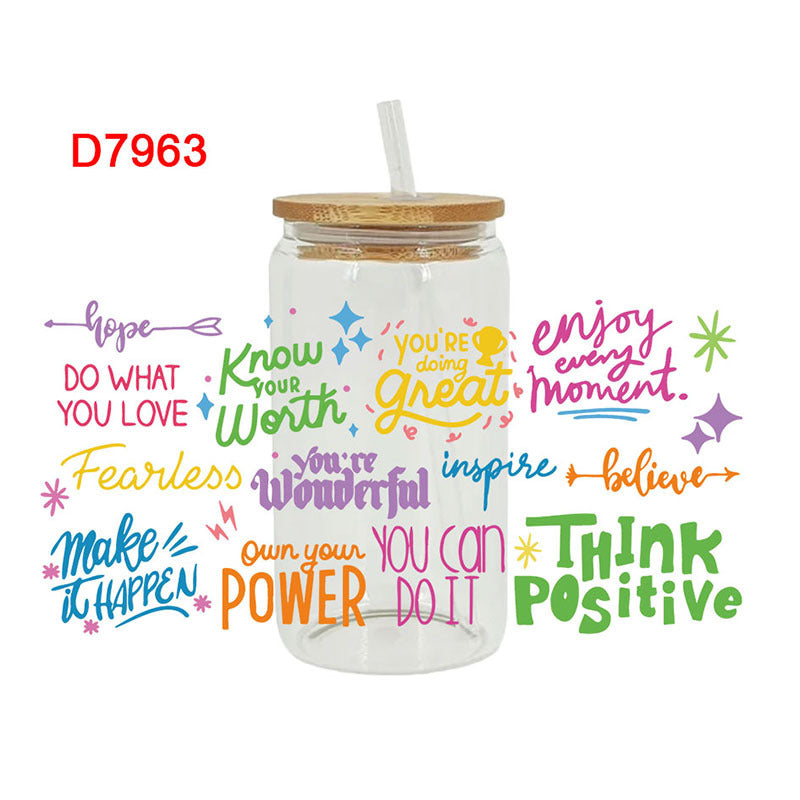 Wholesale Mother's Day English Sentence Series 16oz Cup UV DTF Wraps