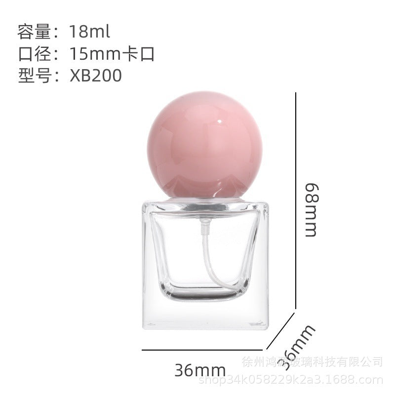 Wholesale wholesale perfume Spray bottle bayonet square mini cosmetic sub-bottle 18ml spray glass empty bottle