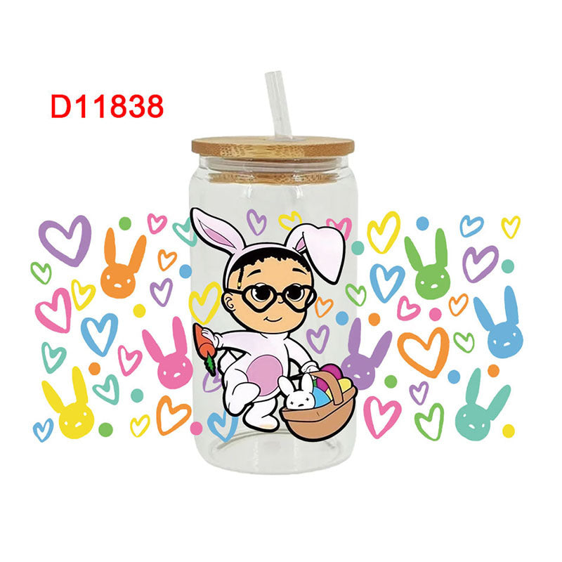Wholesale Colorful Easter 16oz Cup UV DTF Wraps