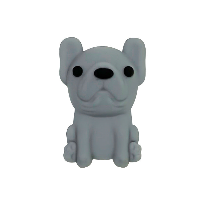 Wholesale 10pcs New cross-border 3d puppy animal silicone beads cartoon baby pacifier chain beads