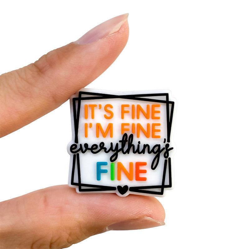 Wholesale 10pcs English Food Grade Focal Beads