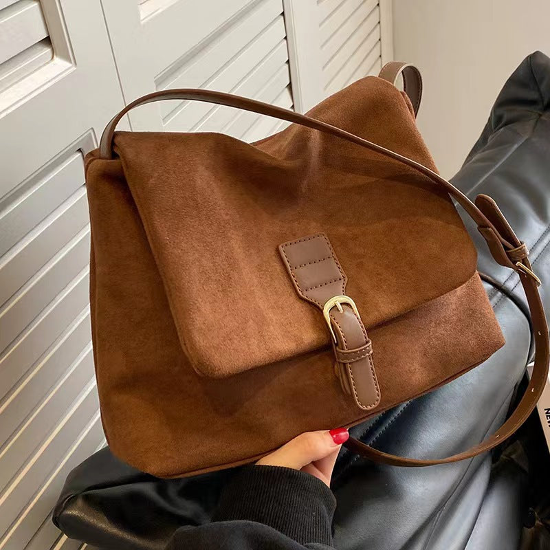 Wholesale Vintage Suede Shoulder Crossbody Bag